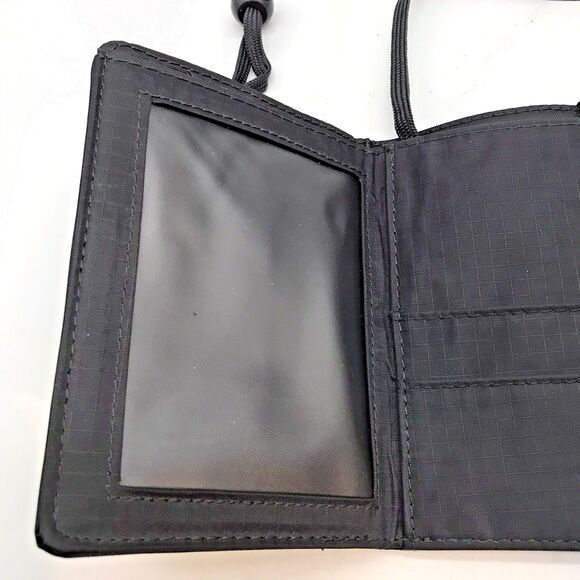 Samsonite Passport Holder Money Credit Card ID Wallet Gray Ripstop with Lanyard - Picture 8 of 9